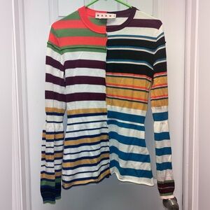 Marni Multicolor Striped Virgin Wool Knit Sweater | IT 42 (US 6)